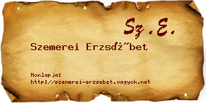 Szemerei Erzsébet névjegykártya