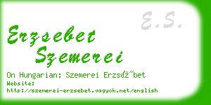 erzsebet szemerei business card